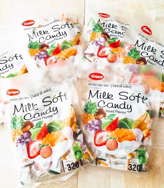 Kẹo sữa mềm trái cây thái milk sofl candy 320gr