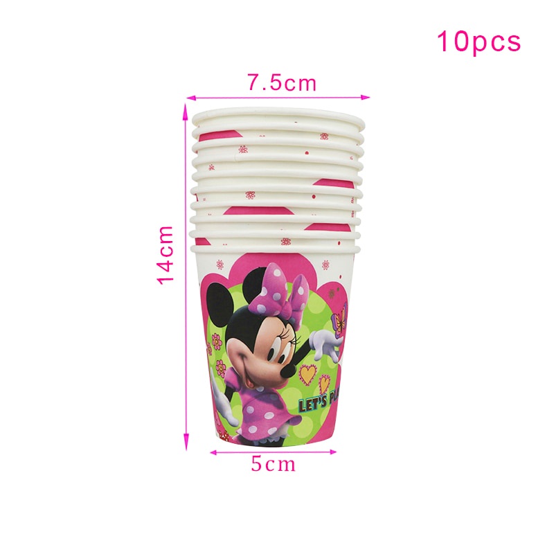 Bộ Dụng Cụ Ăn Uống Họa Tiết Chuột Minnie Hoạt Hình Trang Trí Tiệc Sinh Nhật