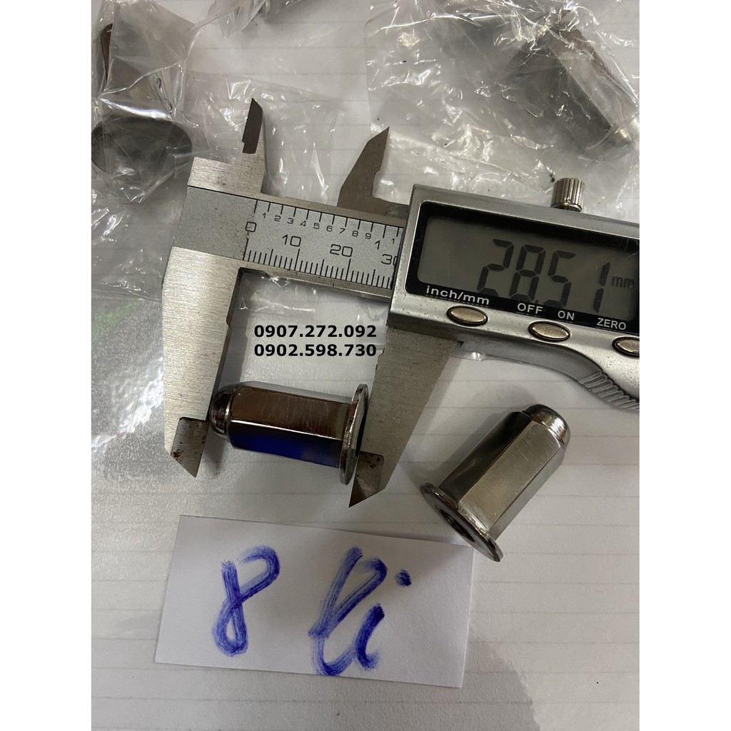 Ốc đầu cổ pô inox 304 6li 7li 8li  dành cho xe máy - moto