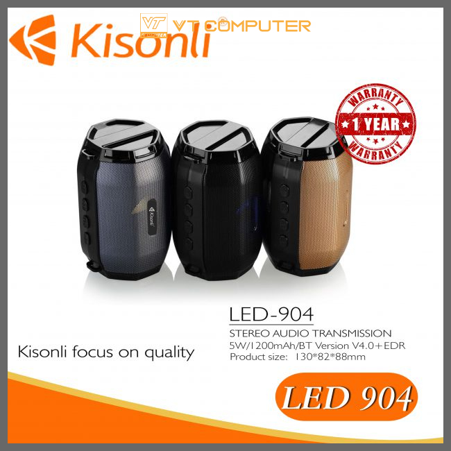 Loa Máy Tính Không Dây / Kisonli / Led RGB / 904 / 905 / Bảo Hành 12 Tháng