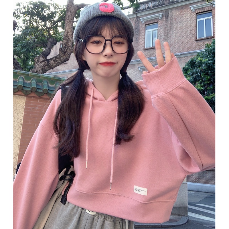 Áo hoodie nữ tay dài dáng rộng 46336 | BigBuy360 - bigbuy360.vn