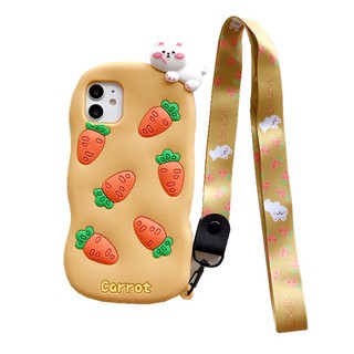 [KÈM DÂY]Ốp lưng iphone Cà rốt 3D N14