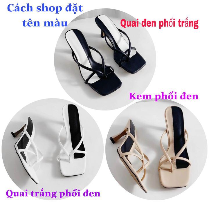 Guốc giày cao gót siêu sang chảnh cao 7cm - h3