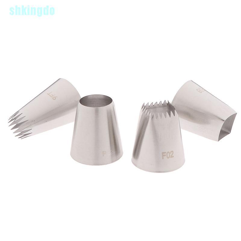 Set 4 Đui Bắt Kem Trang Trí Bánh Bằng Thép Không Gỉ