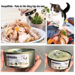 HN- Pate cho mèo - Thức ăn dạng ướt cho mèo đóng hộp Lon lớn 170gr Vị Cá hỗn hợp