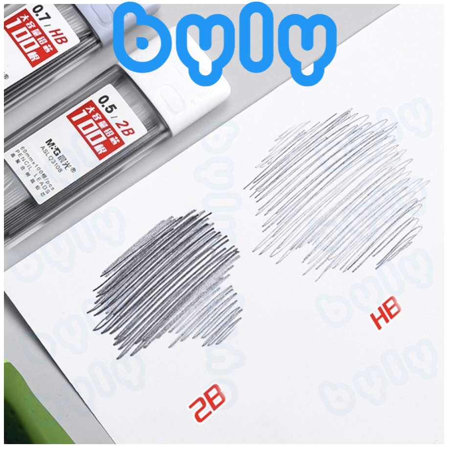 Tuýp 100 cái ruột bút chì bấm 2B ngòi 0.5mm M&G ASLQ3108 - ByLy Store