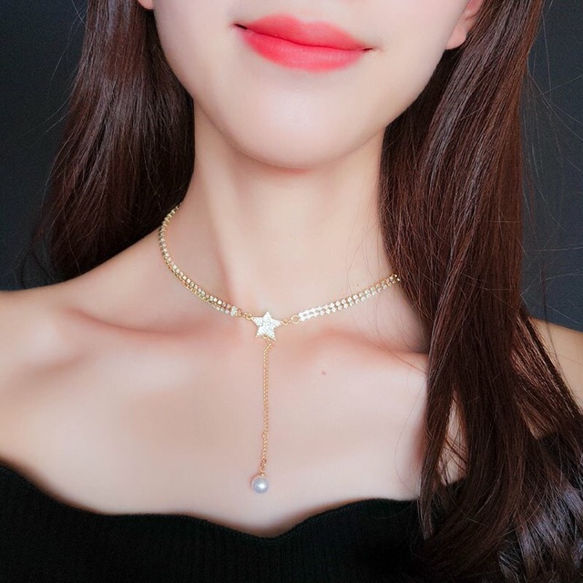 Vòng cổ choker đá