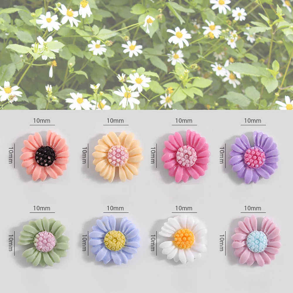 Bộ hoa nhựa resin 3D cho trang trí móng tay nghệ thuật