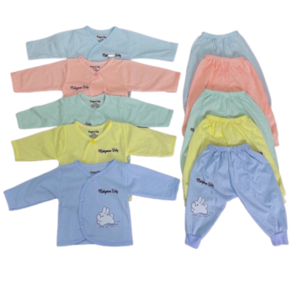 Quần áo sơ sinh, Bộ quần áo cài khuy lệch Lee lee kids / Minky Thỏ