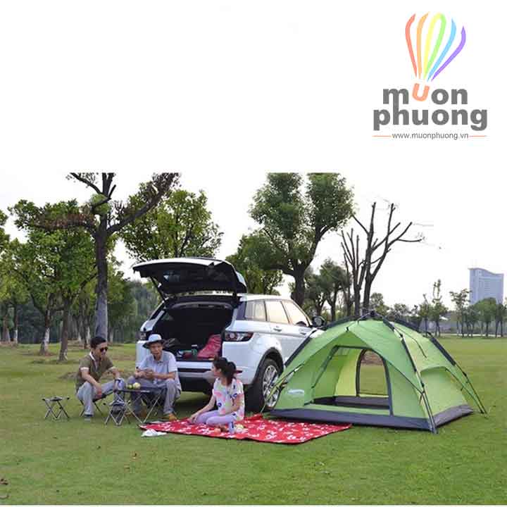 Lều tự bung 2 lớp chống mưa Desert Fox giúp dựng và hạ lều đơn giản nhanh chóng chỉ bằng thao tác kéo và mở/gập