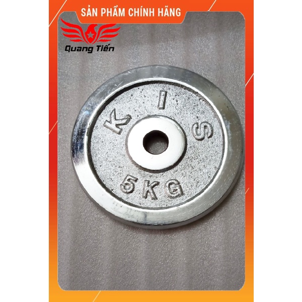 Tạ bánh đĩa sắt nhập khẩu siêu đẹp mạ inox 5kg