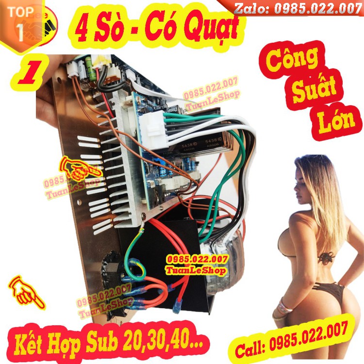 MẠCH SUB 4 SÒ CÓ QUẠT TẢN NHIỆT – MẠCH SUB CÔNG SUẤT LỚN – MẠCH SÚP