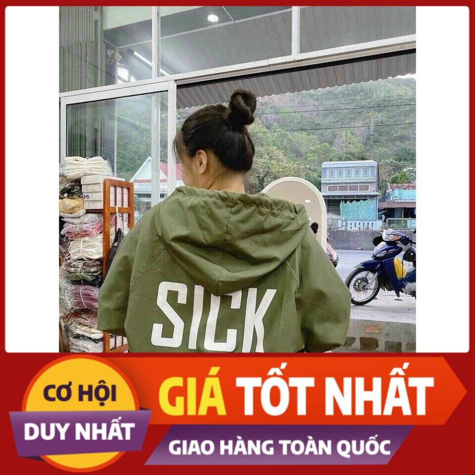 Áo khoác nữ  Áo khoác dù nữ chống nắng SICK Xanh Rêu năng động, trẻ trung, thoáng mát. [CHIVA-TP]