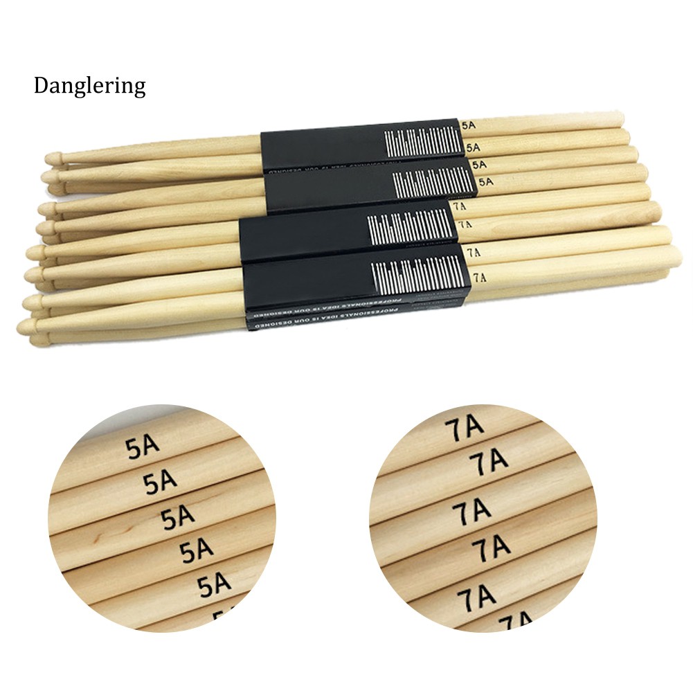 1 Cặp Dùi Trống 5A 7A Bằng Gỗ Phong Trọng Lượng Nhẹ
