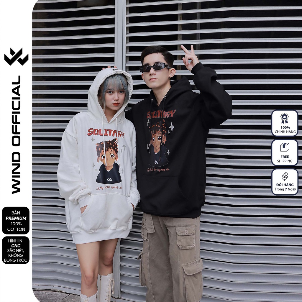 Áo hoodie unisex form rộng WIND Rapper Say bản Premium nỉ ngoại nam nữ oversize ulzzang