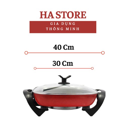 Nồi lẩu điện vuông chống dính GreenCook GCEH30 dung tích 5L, bảo hành 12 tháng [ Cam kết Chính Hãng ]