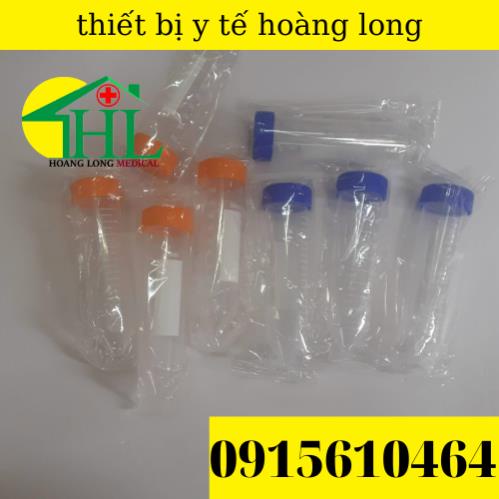 Com Bo 100 Ống Falcon 50ml - Ống Ly Tâm 50ml Nắp Vặn, Đáy Nhọn Tiệt Trùng Từng Cái