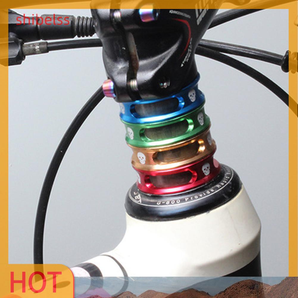 （ʚshibelss）Aluminum Alloy 28.6mm Fork Washer Bicycle Bowl Set Bike Fixed Gear Track