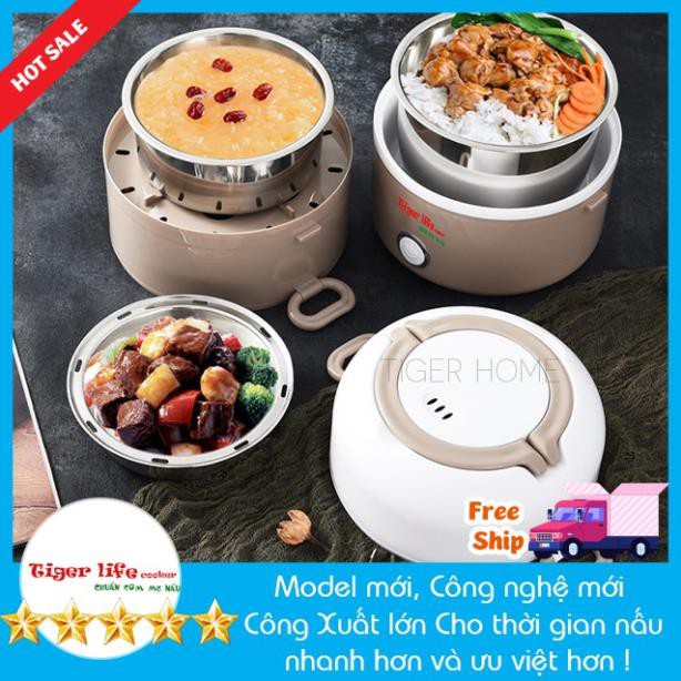 Hộp Cơm Hâm Nóng Và Nấu cơm Inox 3 Tầng, Hộp cơm cắm điện Làm Nóng Bằng Hơi Nước Siêu Tốc model 2021 Tặng Full đồ | BigBuy360 - bigbuy360.vn