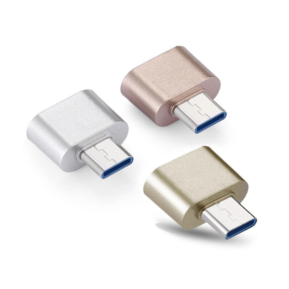 Đầu chuyển đổi USB sang Type C kim loại, Đầu chuyển đổi cổng Micro USB sang giắc type C cho điện thoại Samsung Huawei