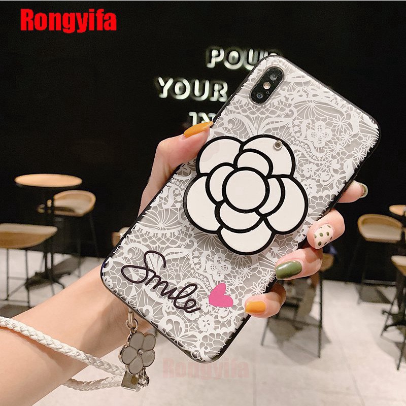 Samsung Galaxy J4 J2 Core J7 J6+ J6 J4+ J4 Plus J7 Prime J4 J6 J2 Pro 2018 J7 J5 J3 J1 2016 Case Flower Mirror Cover