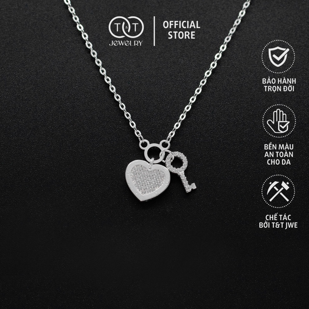 Dây chuyền Bạc Key Of Heart cá tính T&amp;T Jewelry chất liệu Bạc Ý cao cấp DC021