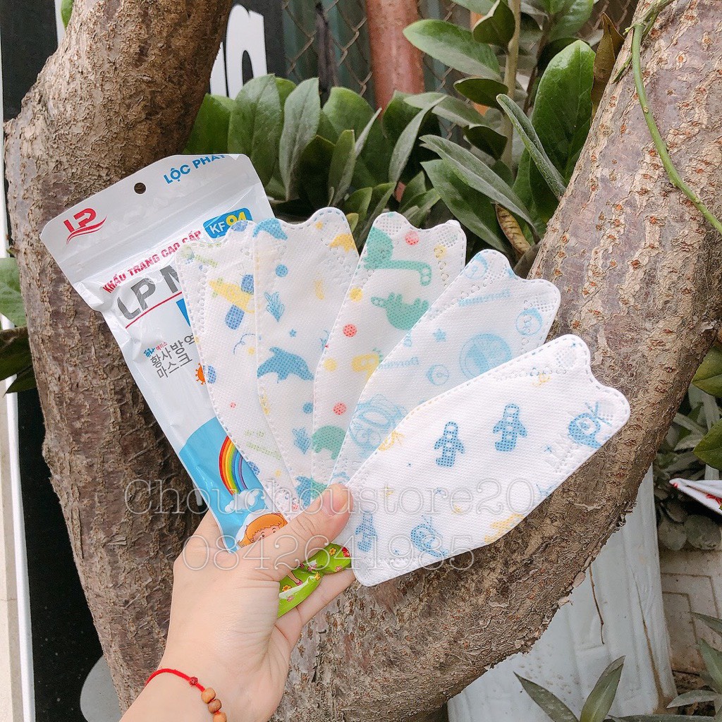 [Lẻ] Túi 10 chiếc Khẩu Trang Y Tế Trẻ Em KF94 trẻ em Lộc Phát [LP Kids] Kháng Khuẩn Cho Bé Từ 3 Đến 10Tuổi