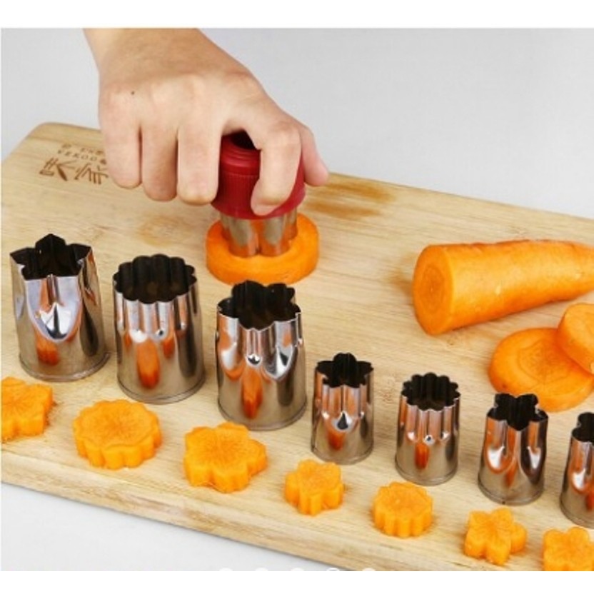 Bộ dụng cụ cắt tỉa rau củ quả inox( 8 MÓN loại mới)