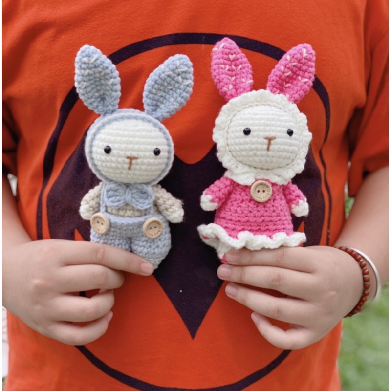 [GIÁ SỈ]Thỏ bông-Thỏ len handmade-Đồ chơi cho bé-Quà tặng couple
