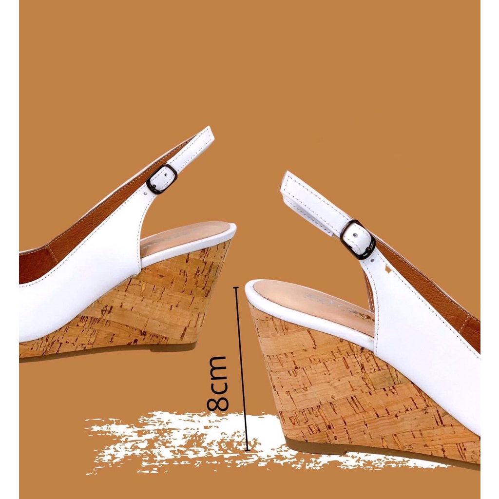 Sandal Đế Xuồng Da Thật 7cm
