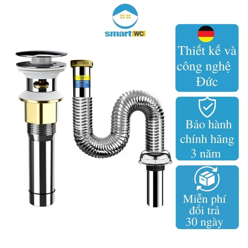 Xi phông chậu rửa mặt, bộ xả lavabo inox Suninlife