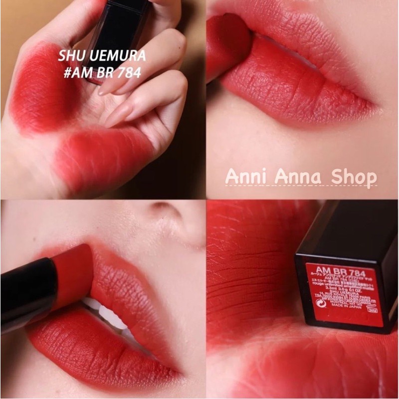 Son Thỏi Shu Uemura Rouge Unlimited Amplified Matte AM Br784 màu Đỏ Đất