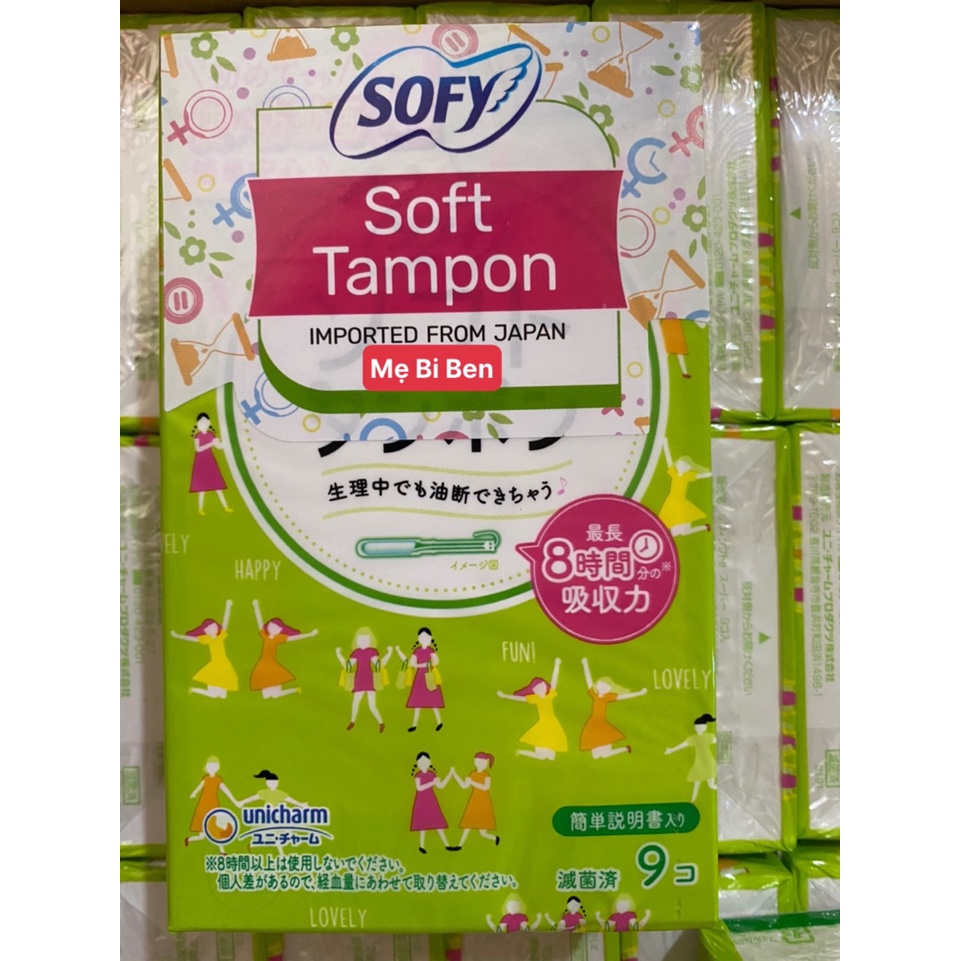Bộ 10 Hộp Băng vệ sinh siêu thấm Sofy Soft Tampon Super hộp 9 miếng - Hàng nhập khẩu chính hãng