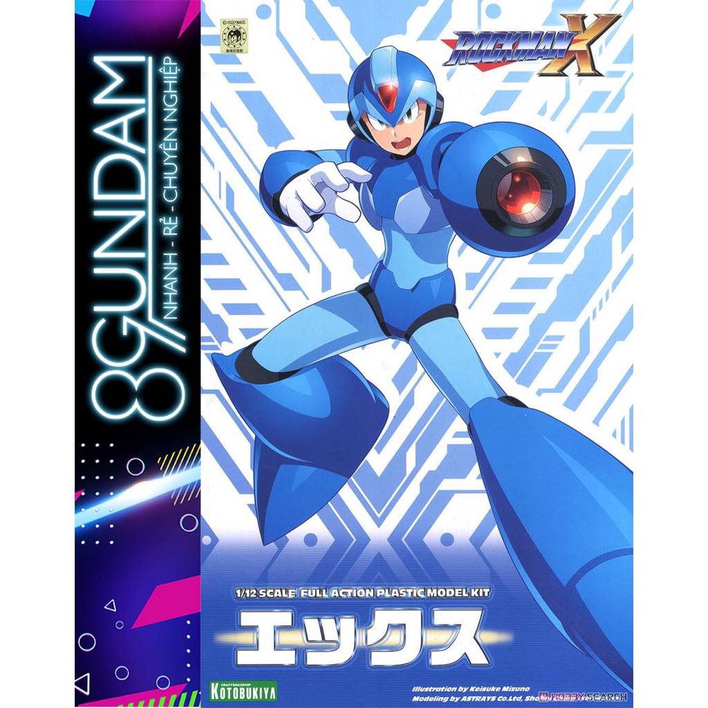 Mô Hình Lắp Ráp Full Action 1/12 Mega Man Megaman X (tặng kèm effect)