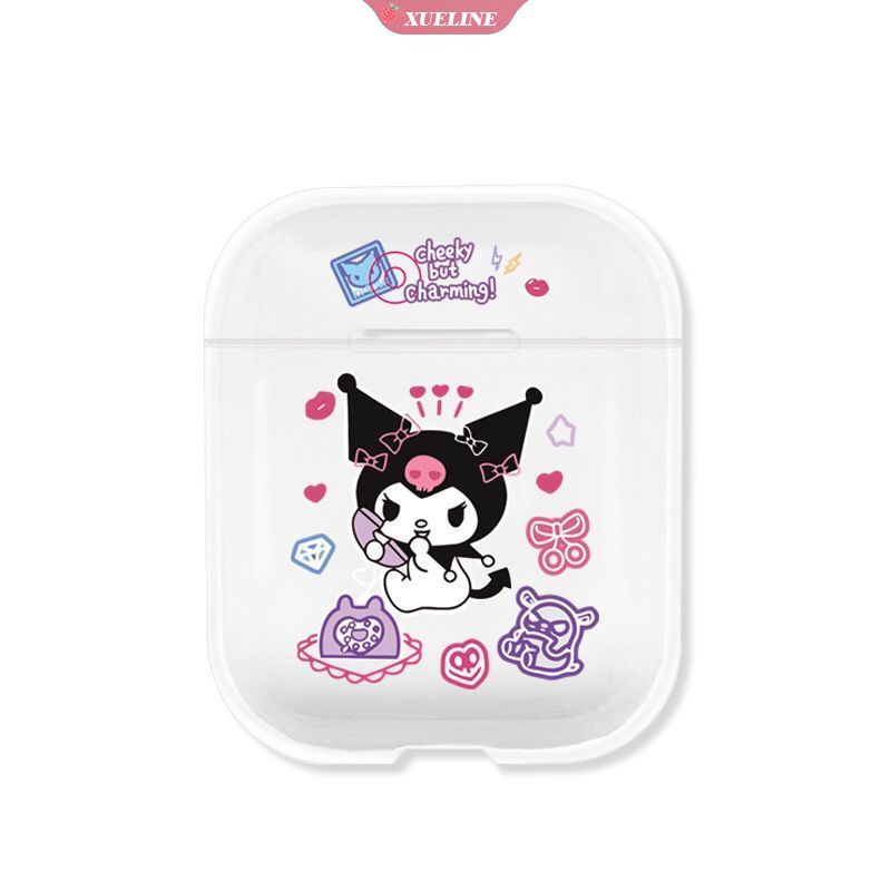 Vỏ Bảo Vệ Hộp Sạc Tai Nghe AirPods 1 2 pro Bluetooth Bằng Silicon Họa Tiết Hoạt Hình Kuromi Dễ Thương Chống Rơi/Trầy Xước