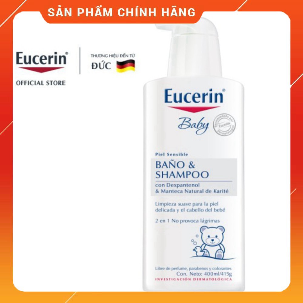 Sữa tắm gội dịu nhẹ cho bé Eucerin Baby Bano & Shampoo 400ml - 69728 [CHÍNH HÃNG] [HÀNG TỐT]