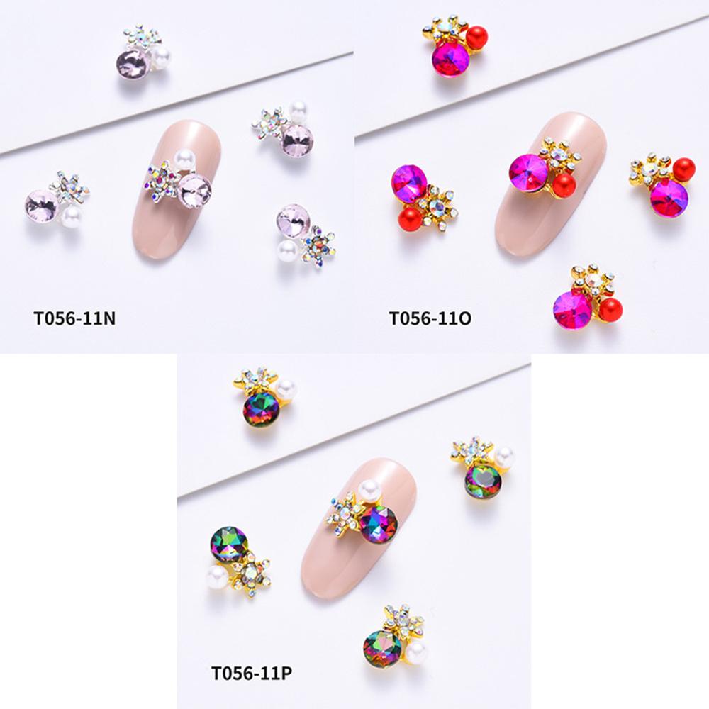 Phụ Kiện Trang Trí Móng Tay Bằng Hợp Kim Họa Tiết Hoa 3D Xinh Xắn