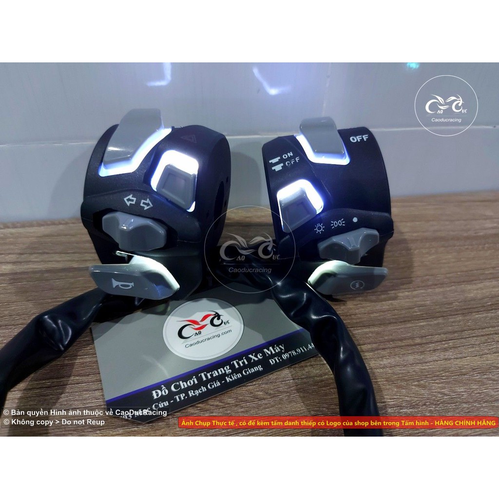 Bộ Cùm công tắc Led light master AUDI 10 chức năng - chế lắp mọi loại xe
