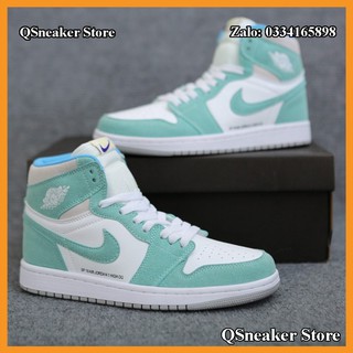 ✔️ Giày Sneaker Jordan 1 Retro  High Turbo Green Cao cổ  High Xanh Ngọc Full Box Freeship ✔️