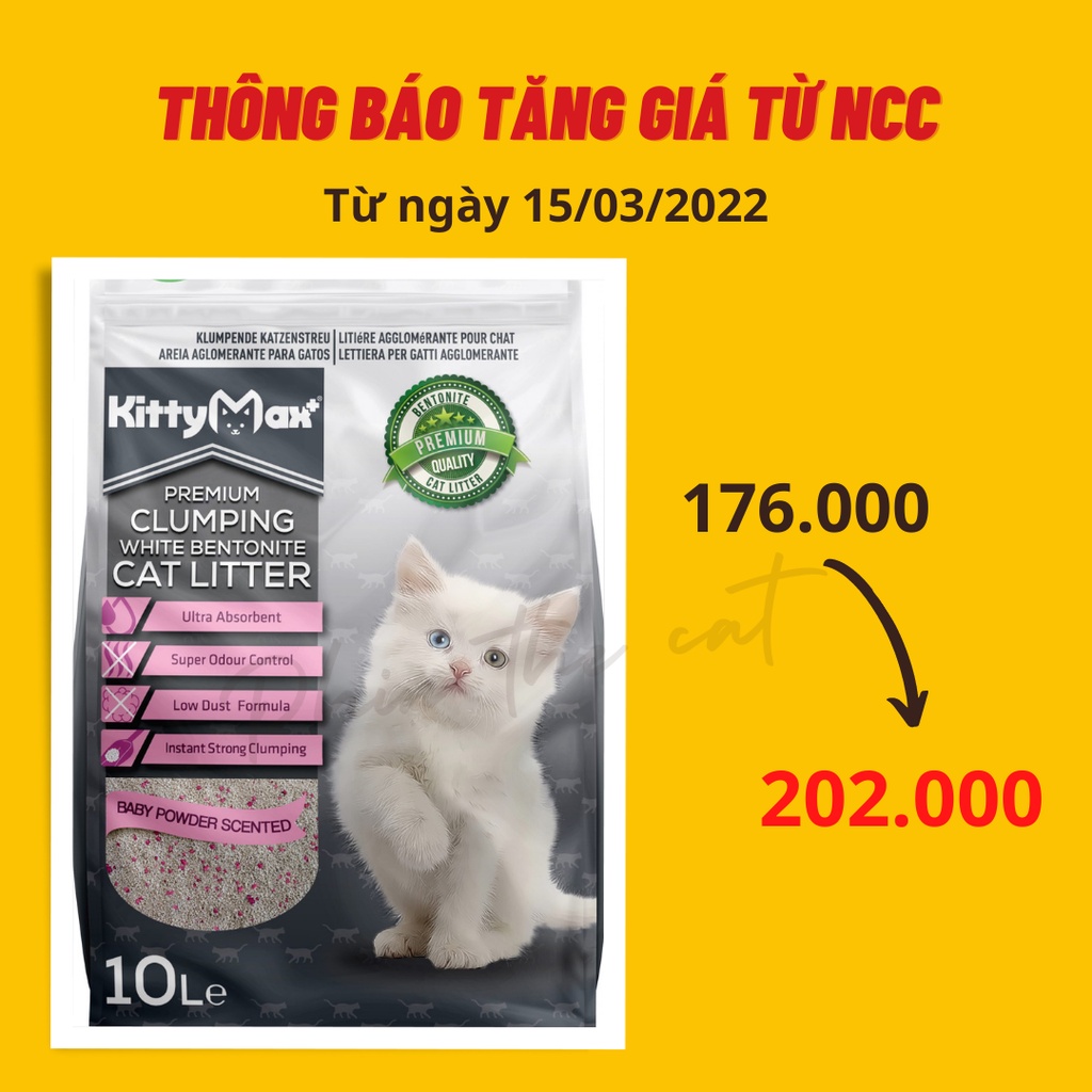 [Tân Phú] Cát vệ sinh KITTY MAX cho mèo - 10L - Best seller tại Thổ Nhĩ Kỳ - Ship hỏa tốc | phinthecat