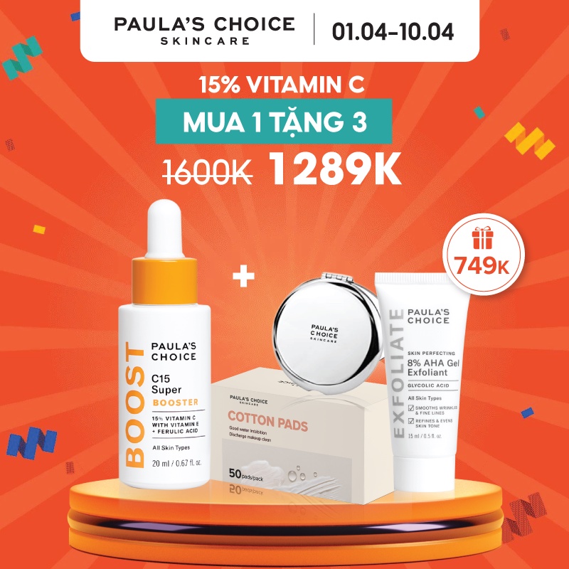 Tinh chất Vitamin C làm sáng da, chống lão hóa chứa Paula's Choice C15 Super 20ml 7770