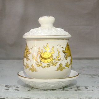 Ly nước thờ cúng rồng vàng