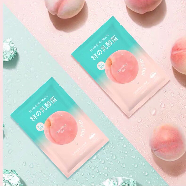 PINKYPINKY - Mặt nạ Sữa chua Đào đa tác dụng dưỡng sáng mềm da dịu da Lactobacillus Juicy Peach Moisturize Mask PINK10 | BigBuy360 - bigbuy360.vn