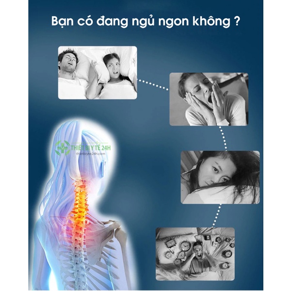 Gối Ngủ Cao Su Non Điều Hoà Cho Người Đau Cổ Vai Gáy, Thoái Hoá Đốt Sống Cổ BEAME S106