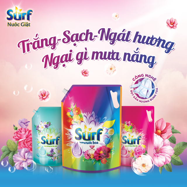 [Mã FMCGMALL -8% đơn 250K] Nước giặt Surf túi 3.5kg/3.1kg