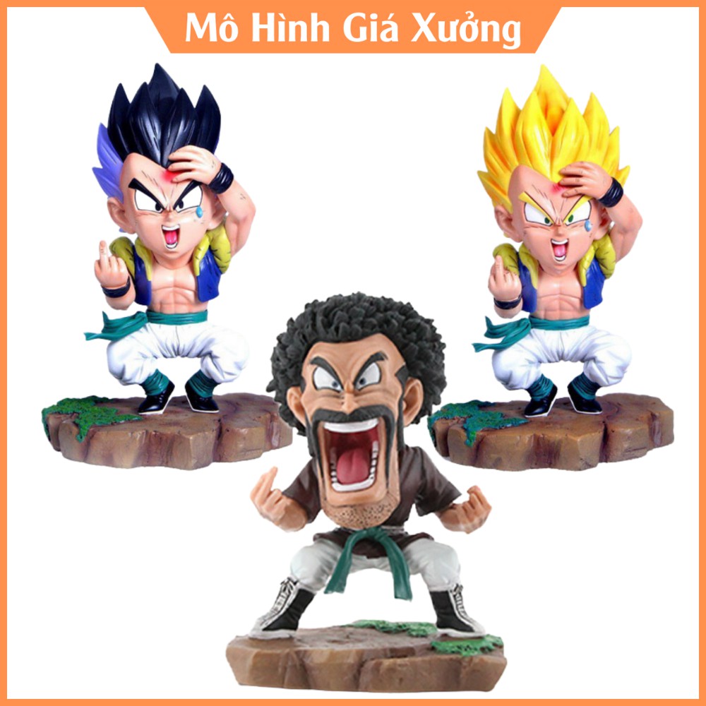 Mô hình Dragon Ball Gotenks và Satan hàng siêu chất cực hiếm cao 16cm , figure mô hình 7 viên ngọc rồng