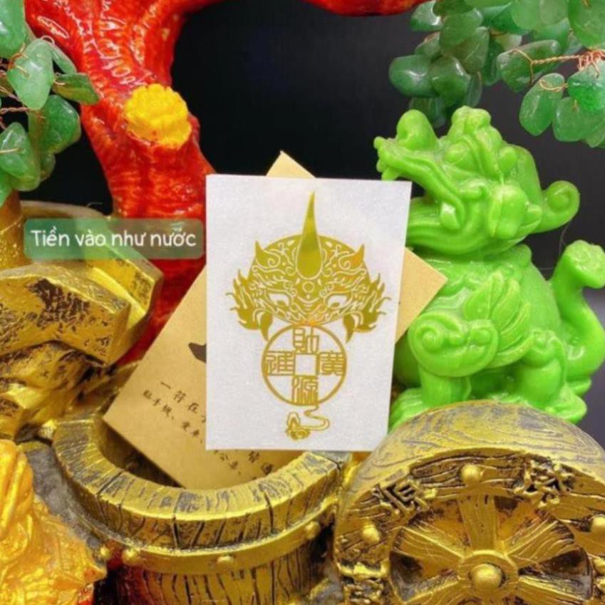 [SHOPEE TRỢ GIÁ] Miếng dán tiền vào như nước linh phù tài lộc để ví, ốp dán điện thoại máy tính bảng