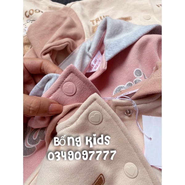 Áo Khoác Nỉ Bé Gái Hoodie Phối Màu GJ