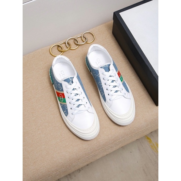 Giày nam cổ điển Gucci chất liệu upper bằng da bò da cừu thoáng khí thêu con ong thương hiệu tỉ mỉ