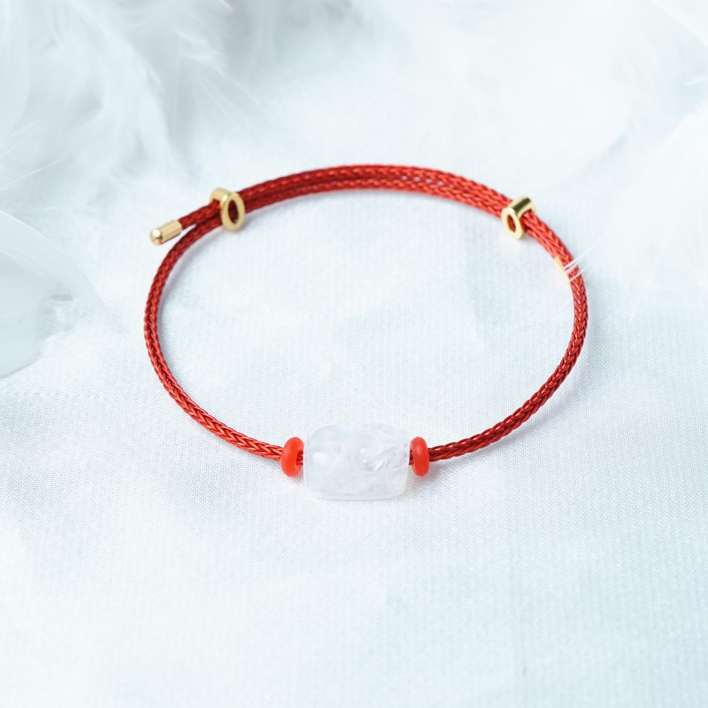 QMJ Vòng tay phong thủy mix charm ông tỳ hưu đá Q416
